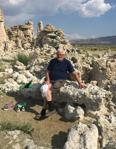 Uitgeput in Mono Lake!